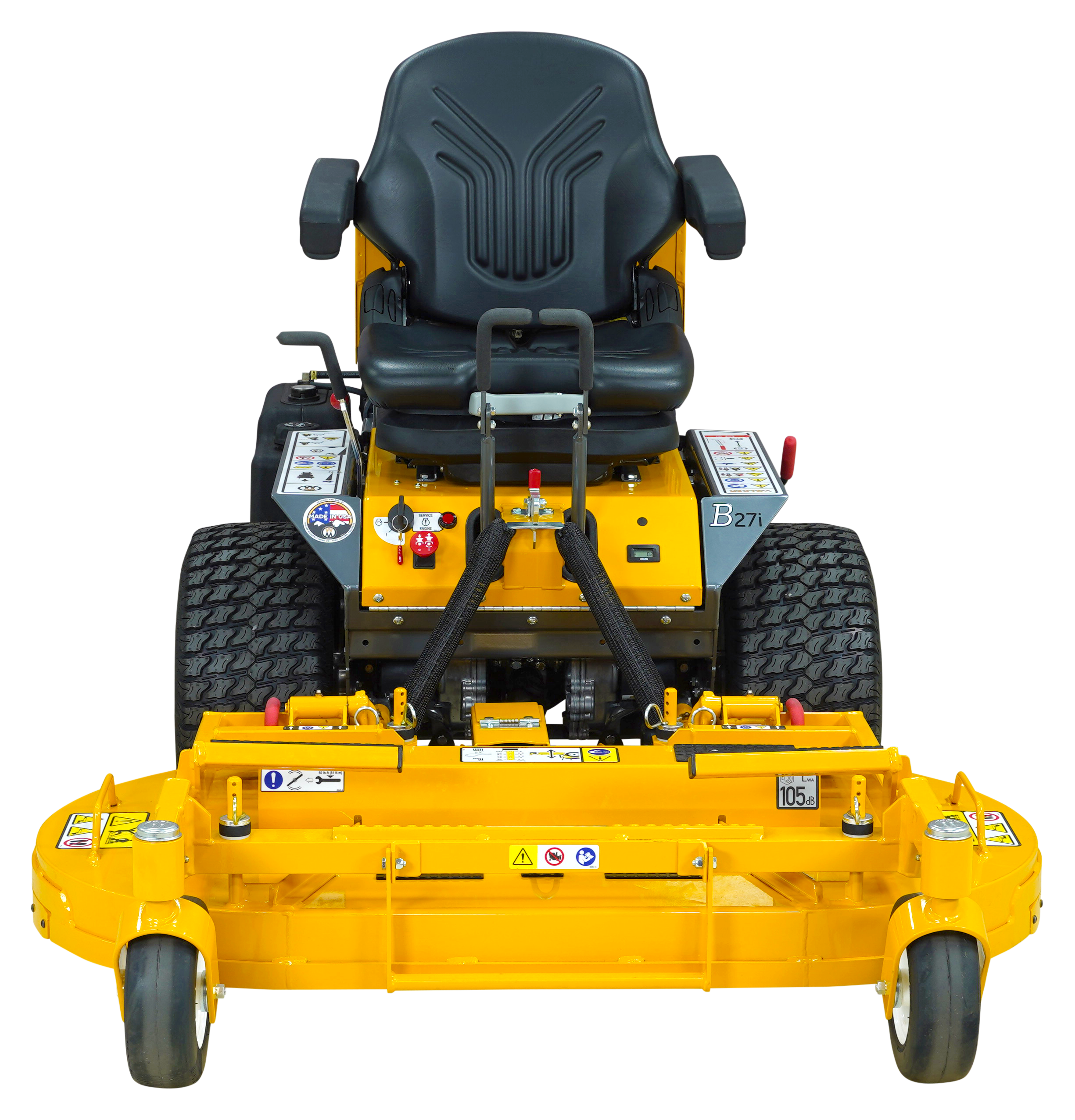 Walker B27I With 48-Inch Mulching Deck, Front View