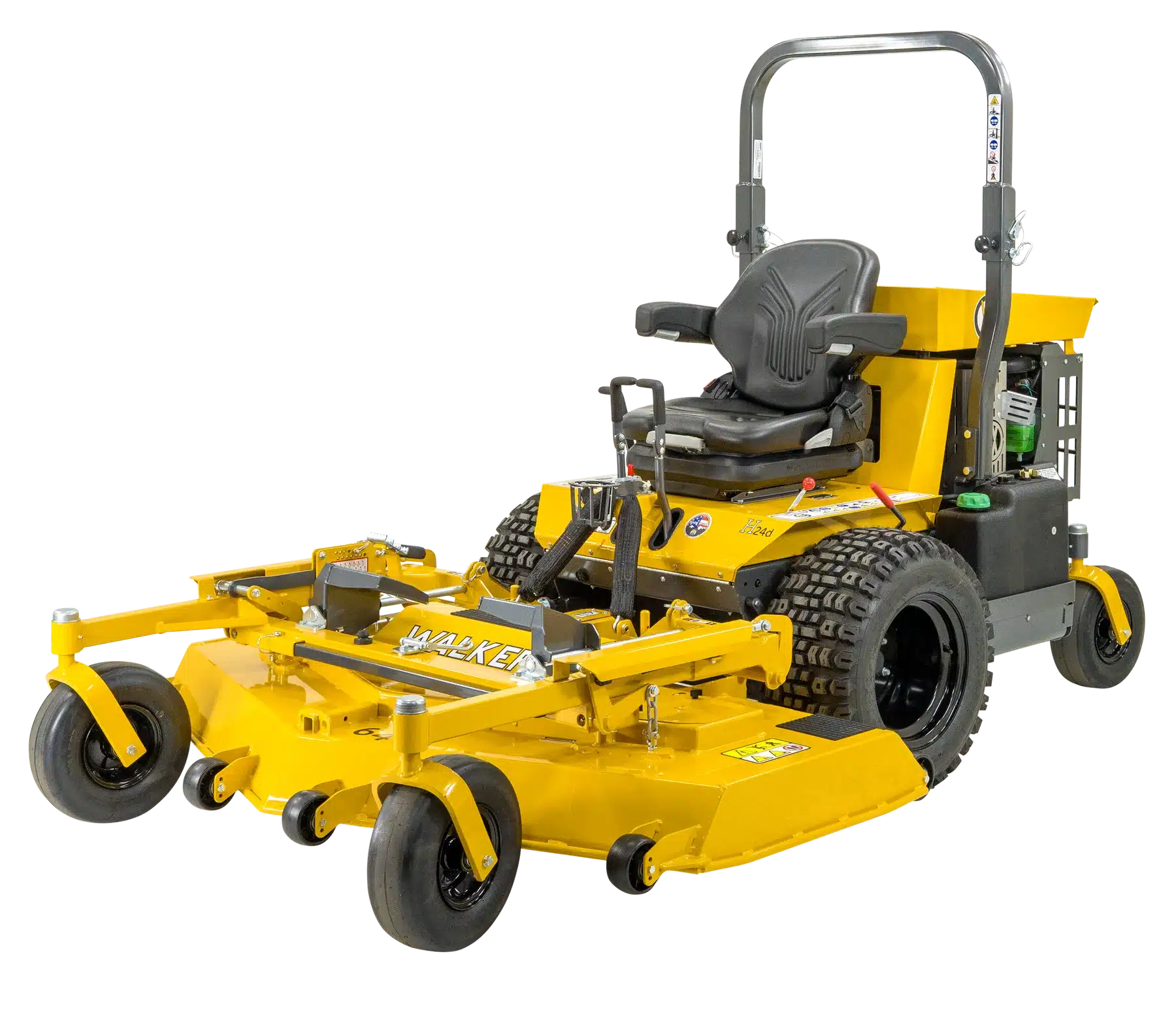Second Hand Mowers Walker H24D With 64-Inch Rear-Discharge Deck — Front View